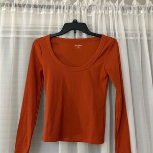 Old Navy Women's Burnt Orange Long Sleeve Top